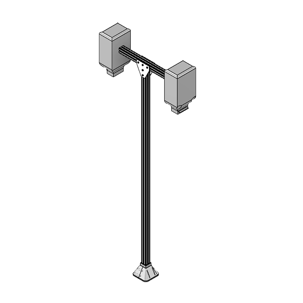 41-170-0 MODULAR SOLUTIONS TIE PLATE 135MM X 135MM X 6MM<BR>T SHAPE ANGLED INSIDES, HARDWARE NOT INCLUDED